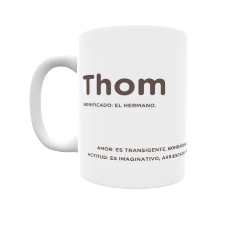 Taza - Thom Regalo original y funcional. Taza personalizada con significado, actitud y amor.