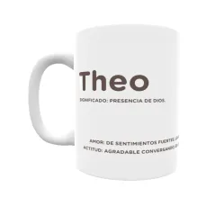 Taza - Theo Regalo original y funcional. Taza personalizada con significado, actitud y amor.