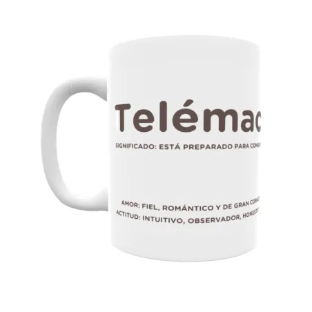 Taza - Telémaco Regalo original y funcional. Taza personalizada con significado, actitud y amor.