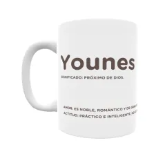 Taza - Younes Regalo original y funcional. Taza personalizada con significado, actitud y amor.