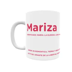 Taza - Mariza Regalo original y funcional. Taza personalizada con significado, actitud y amor.