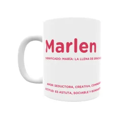 Taza - Marlen Regalo original y funcional. Taza personalizada con significado, actitud y amor.