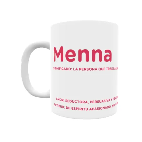 Taza - Menna Regalo original y funcional. Taza personalizada con significado, actitud y amor.