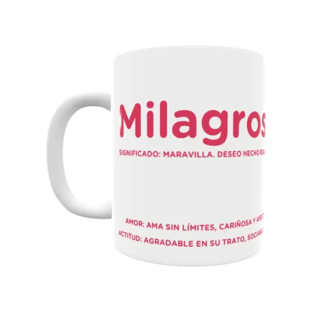 Taza - Milagros Regalo original y funcional. Taza personalizada con significado, actitud y amor.