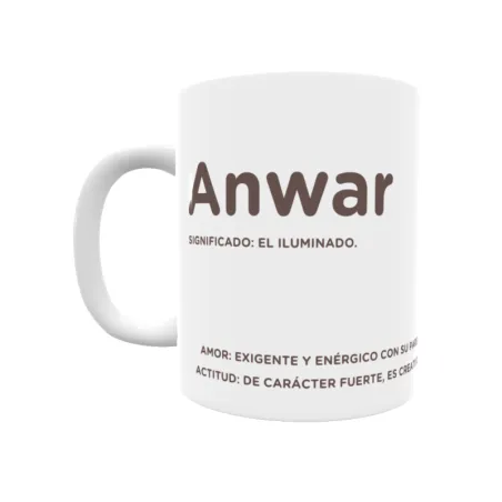 Taza - Anwar Regalo original y funcional. Taza personalizada con significado, actitud y amor.