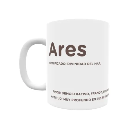 Taza - Ares Regalo original y funcional. Taza personalizada con significado, actitud y amor.