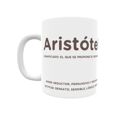 Taza - Aristóteles Regalo original y funcional. Taza personalizada con significado, actitud y amor.