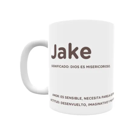 Taza - Jake Regalo original y funcional. Taza personalizada con significado, actitud y amor.