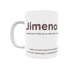 Taza - Jimeno Regalo original y funcional. Taza personalizada con significado, actitud y amor.