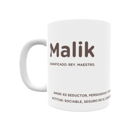 Taza - Malik Regalo original y funcional. Taza personalizada con significado, actitud y amor.