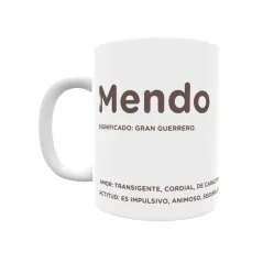 Taza - Mendo Regalo original y funcional. Taza personalizada con significado, actitud y amor.