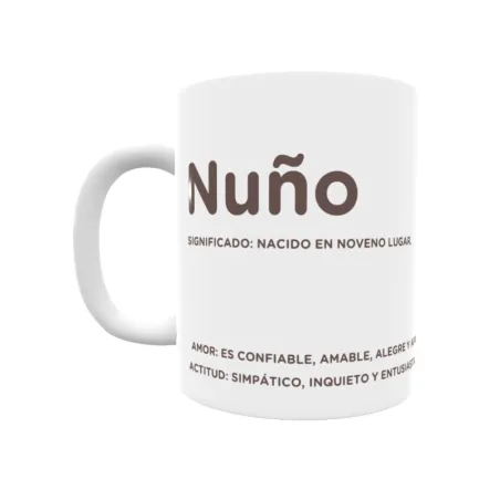 Taza - Nuño Regalo original y funcional. Taza personalizada con significado, actitud y amor.