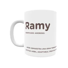 Taza - Ramy Regalo original y funcional. Taza personalizada con significado, actitud y amor.