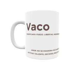 Taza - Vaco Regalo original y funcional. Taza personalizada con significado, actitud y amor.