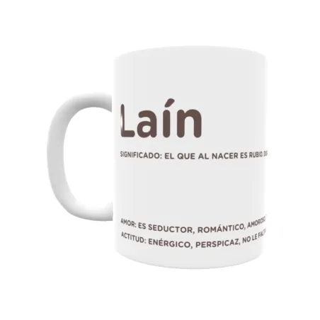 Taza - Laín Regalo original y funcional. Taza personalizada con significado, actitud y amor.