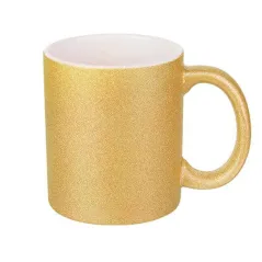 Tazas personalizada glitter purpurina dorado. Perfectas para personalizar con diseños o frases. Descuentos automáticos.