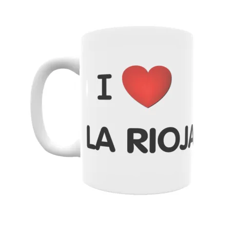 Taza - I ❤ La Rioja Regalo original y funcional. Taza personalizada de tu localidad.