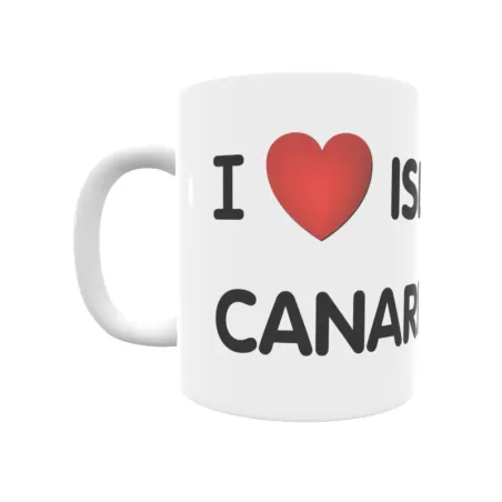 Taza - I ❤ Islas Canarias Regalo original y funcional. Taza personalizada de tu localidad.