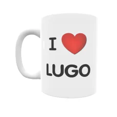 Taza - I ❤ Lugo Regalo original y funcional. Taza personalizada de tu localidad.