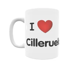 Taza - I ❤ Cilleruelo de Abajo Regalo original y funcional. Taza personalizada de tu localidad.