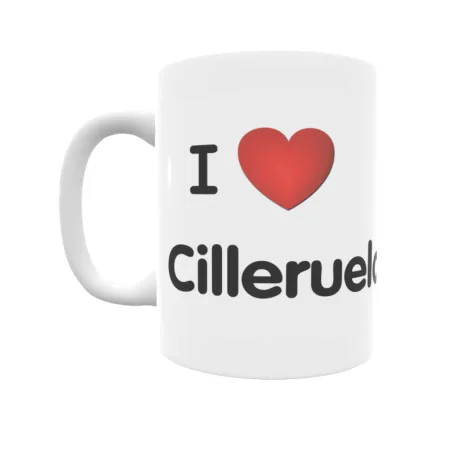 Taza - I ❤ Cilleruelo de Abajo Regalo original y funcional. Taza personalizada de tu localidad.