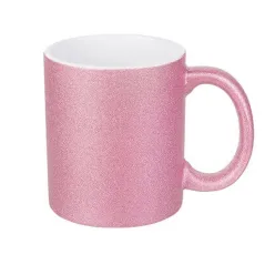 Tazas personalizada glitter purpurina rosa. Perfectas para personalizar con diseños o frases. Descuentos automáticos.