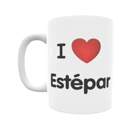 Taza - I ❤ Estépar Regalo original y funcional. Taza personalizada de tu localidad.