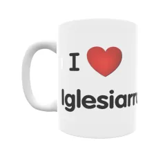 Taza - I ❤ Iglesiarrubia Regalo original y funcional. Taza personalizada de tu localidad.