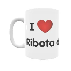 Taza - I ❤ Ribota de Mena Regalo original y funcional. Taza personalizada de tu localidad.