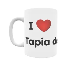 Taza - I ❤ Tapia de Villadiego Regalo original y funcional. Taza personalizada de tu localidad.