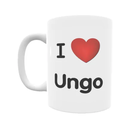 Taza - I ❤ Ungo Regalo original y funcional. Taza personalizada de tu localidad.