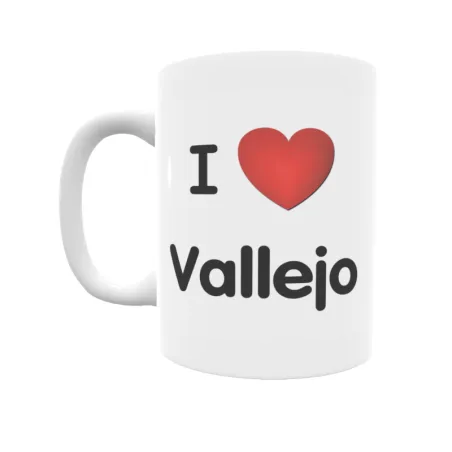 Taza - I ❤ Vallejo Regalo original y funcional. Taza personalizada de tu localidad.