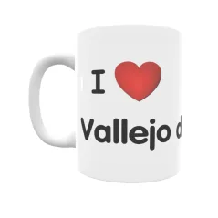 Taza - I ❤ Vallejo de Mena Regalo original y funcional. Taza personalizada de tu localidad.