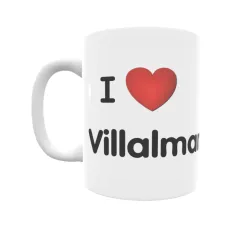 Taza - I ❤ Villalmanzo Regalo original y funcional. Taza personalizada de tu localidad.