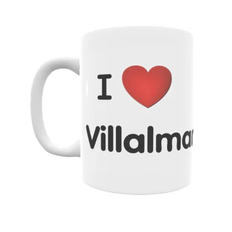 Taza - I ❤ Villalmanzo Regalo original y funcional. Taza personalizada de tu localidad.