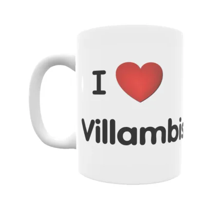 Taza - I ❤ Villambistia Regalo original y funcional. Taza personalizada de tu localidad.