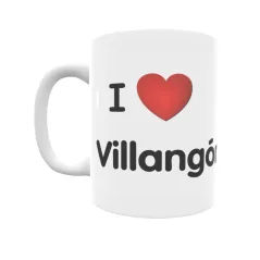 Taza - I ❤ Villangómez Regalo original y funcional. Taza personalizada de tu localidad.