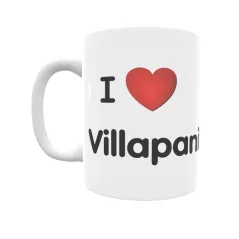 Taza - I ❤ Villapanillo Regalo original y funcional. Taza personalizada de tu localidad.