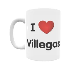 Taza - I ❤ Villegas Regalo original y funcional. Taza personalizada de tu localidad.