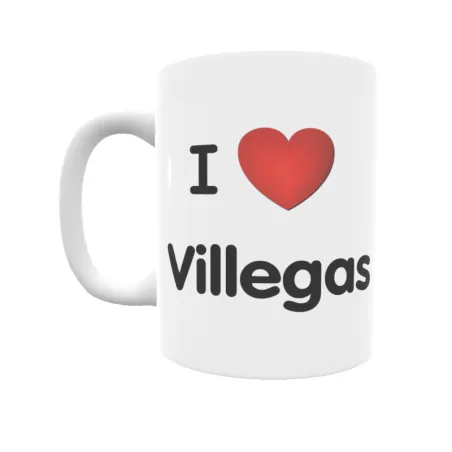 Taza - I ❤ Villegas Regalo original y funcional. Taza personalizada de tu localidad.