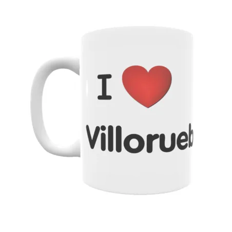 Taza - I ❤ Villoruebo Regalo original y funcional. Taza personalizada de tu localidad.