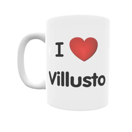 Taza - I ❤ Villusto Regalo original y funcional. Taza personalizada de tu localidad.