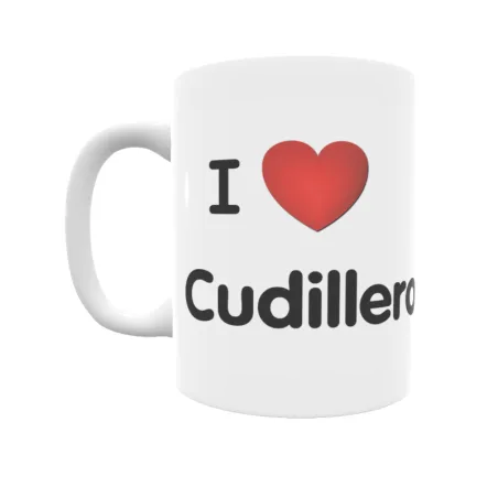 Taza - I ❤ Cudillero Regalo original y funcional. Taza personalizada de tu localidad.