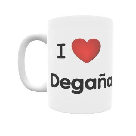 Taza - I ❤ Degaña Regalo original y funcional. Taza personalizada de tu localidad.