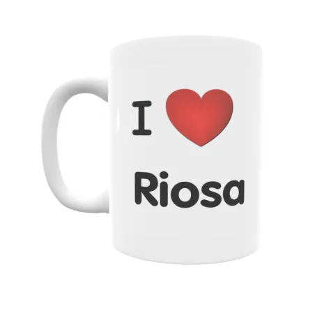 Taza - I ❤ Riosa Regalo original y funcional. Taza personalizada de tu localidad.