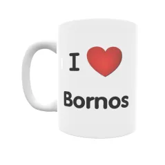 Taza - I ❤ Bornos Regalo original y funcional. Taza personalizada de tu localidad.