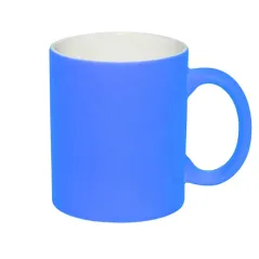 Taza cerámica flúor azul para personalizar con diseños y frases. Envío nacional 24/48.