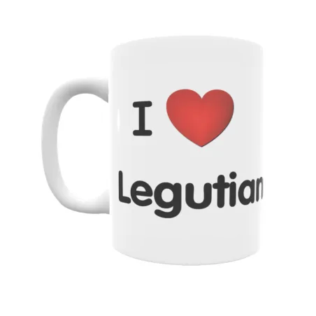 Taza - I ❤ Legutiano Regalo original y funcional. Taza personalizada de tu localidad.