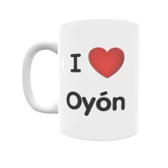 Taza - I ❤ Oyón Regalo original y funcional. Taza personalizada de tu localidad.