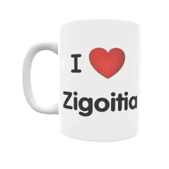 Taza - I ❤ Zigoitia Regalo original y funcional. Taza personalizada de tu localidad.